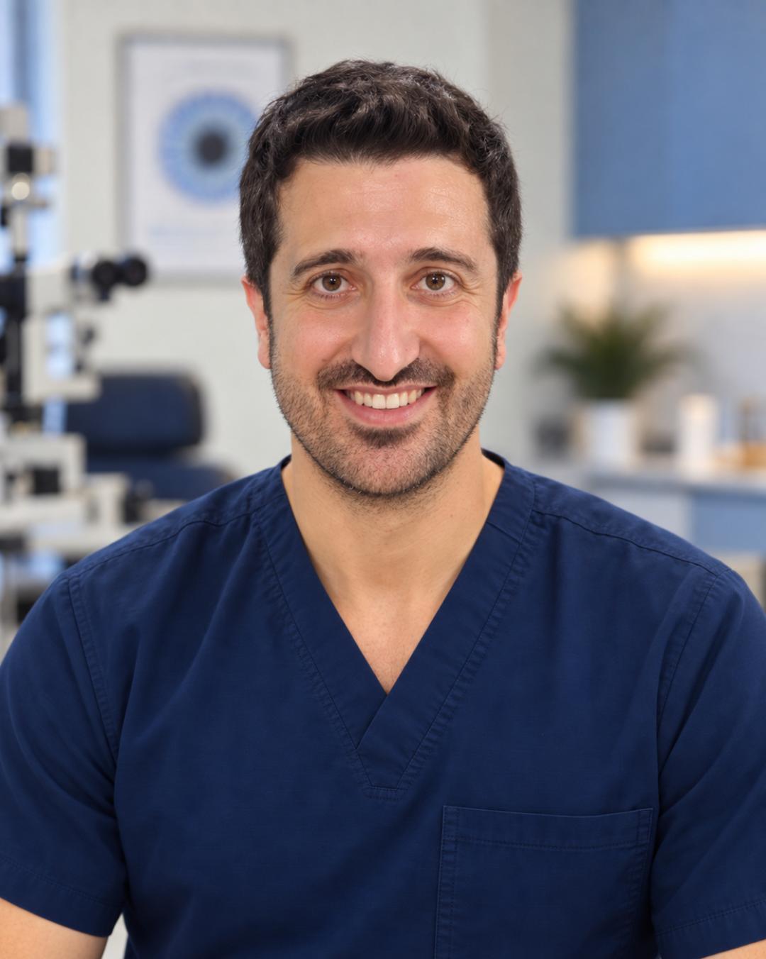 Portrait of Dr Andreas Machattos, Consultant Ophthalmologist